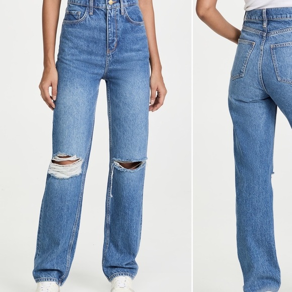 Triarchy x Josephine Skriver High Waisted Wide-Leg Distressed Jeans Sustainable - Picture 11 of 11